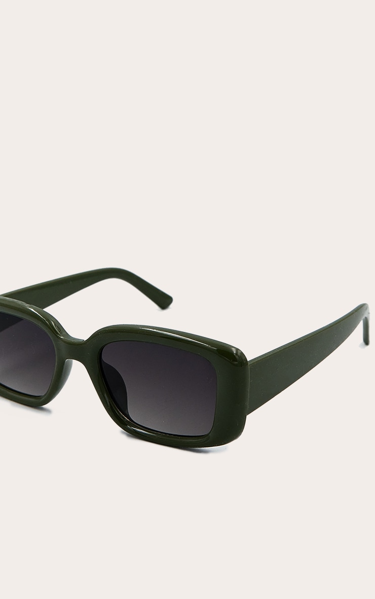 Khaki Square Sunglasses image 3