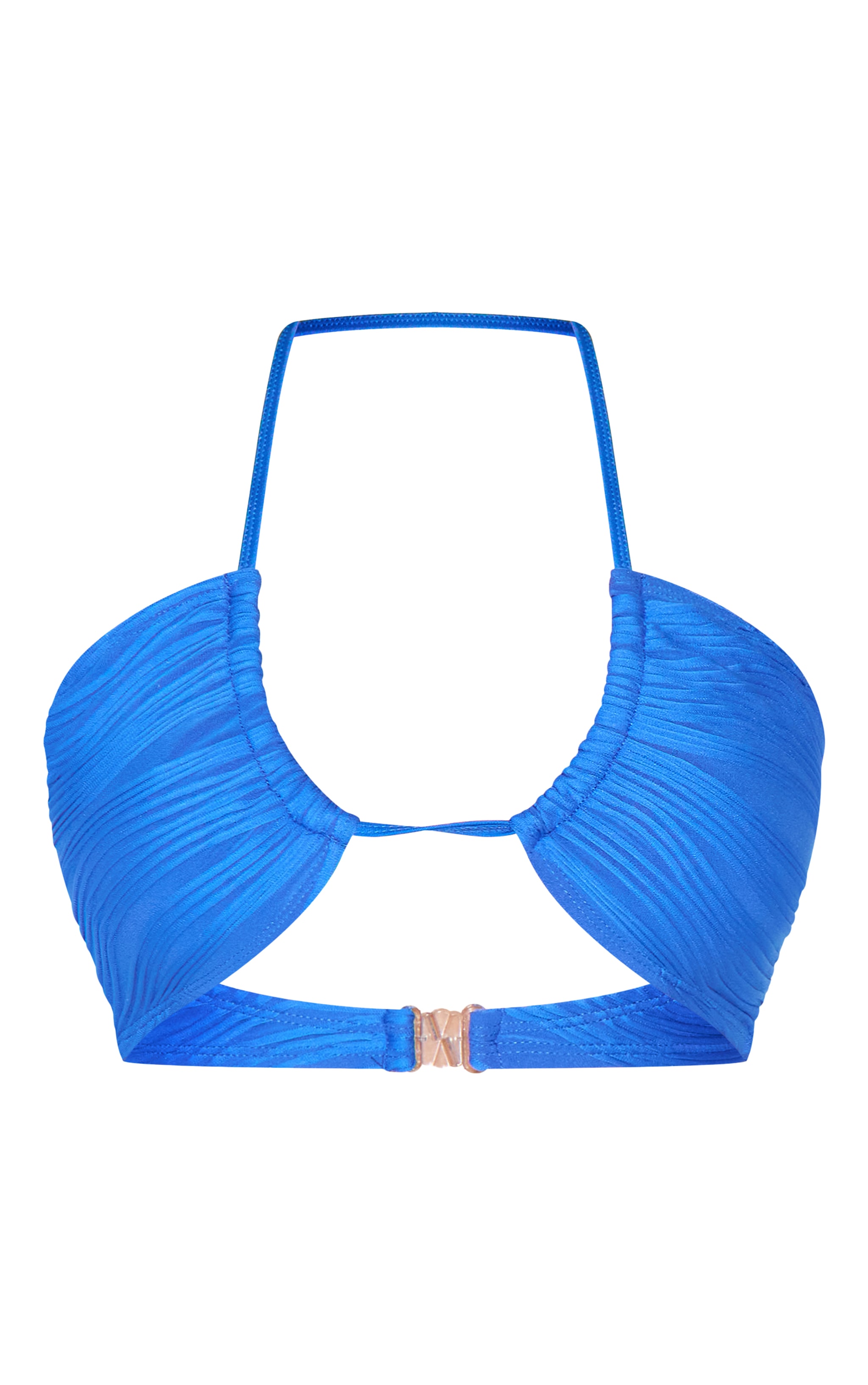 Cobalt Textured Bandeau Bikini Top image 5