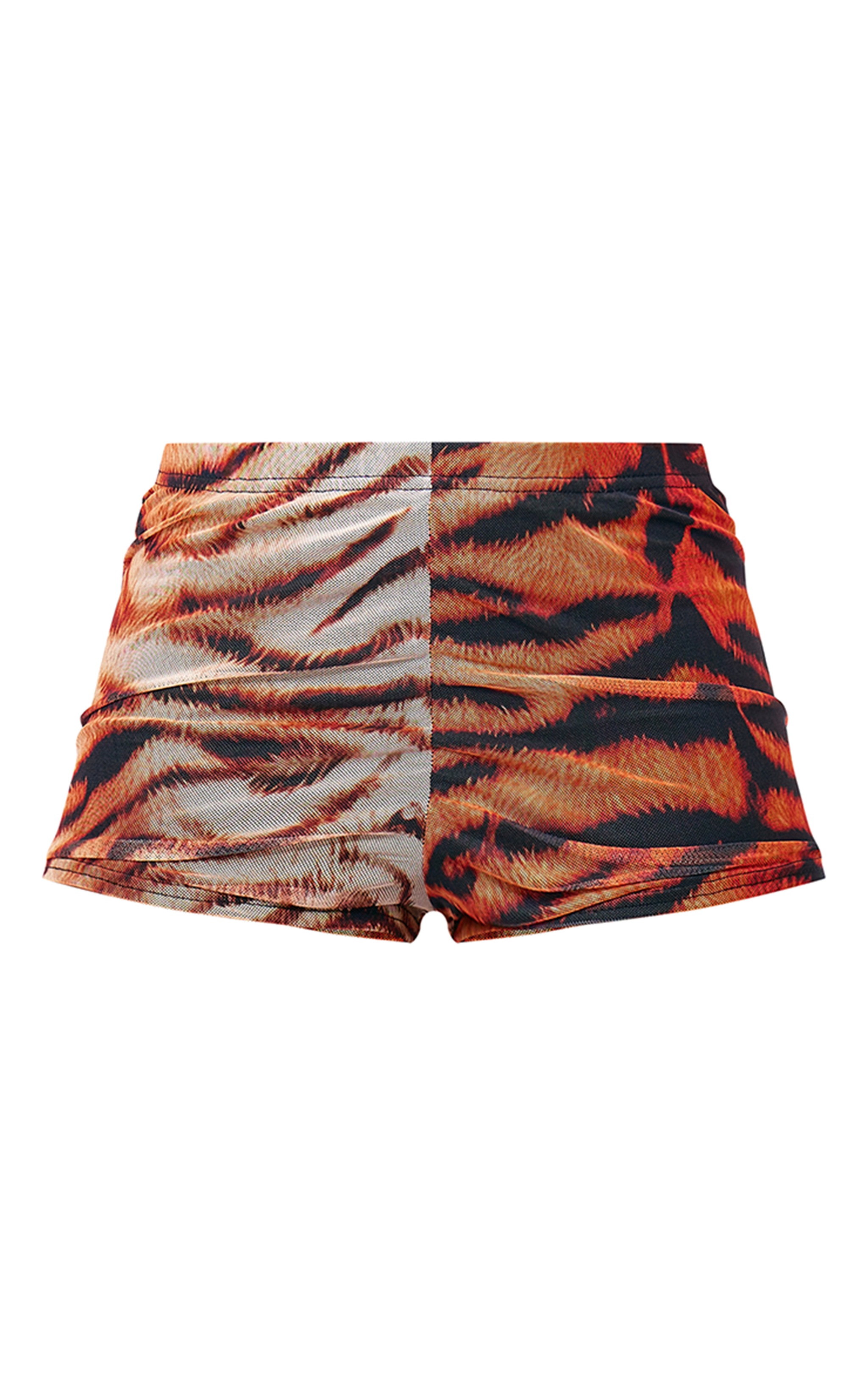 Tiger Printed Lined Mesh Hot Pants image 6