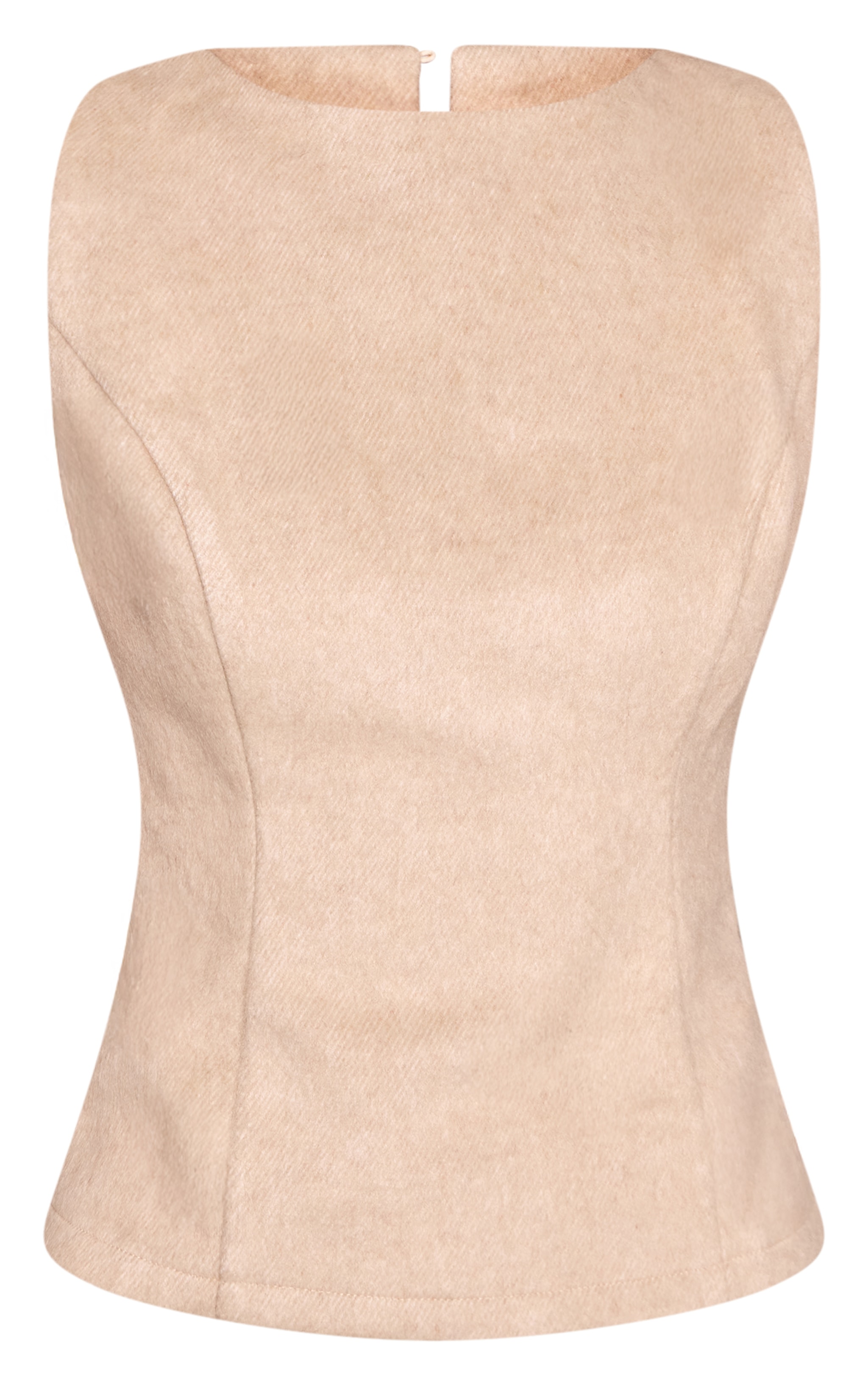 Sand Brushed Wool Fitted Boatneck Top  image 5