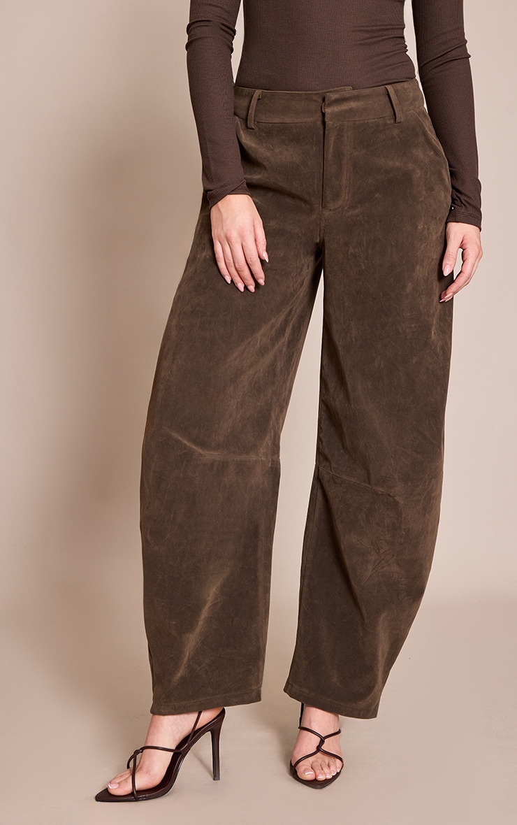 Chocolate PU Twist Strap Point Toe Heeled Sandals image 1