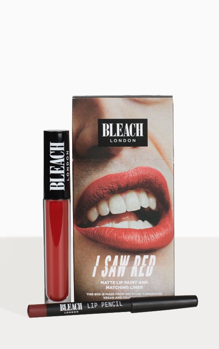 Bleach London Lip Kit I Saw Red Beauty PrettyLittleThing