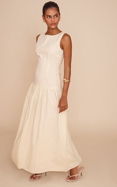 Butter Yellow Drop Waist Maxi Dress