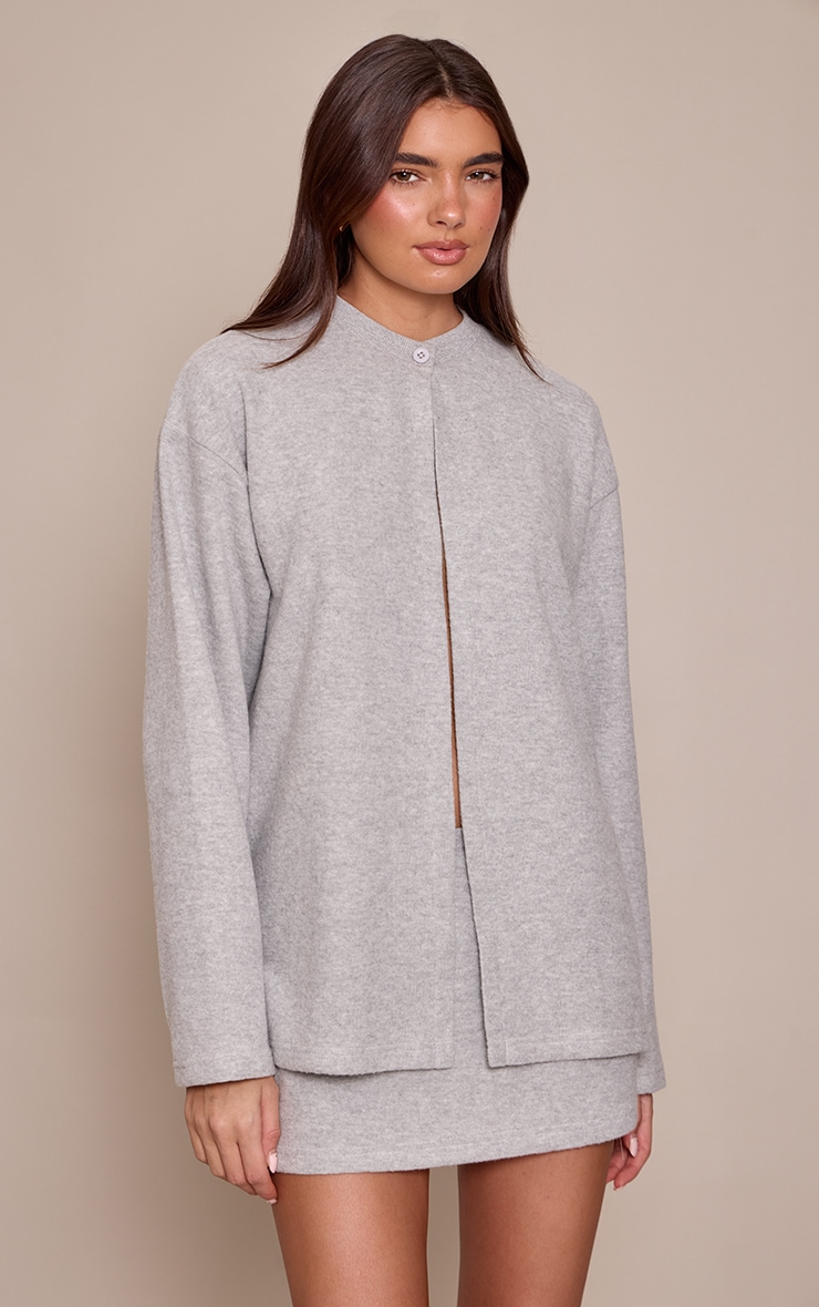 Grey Super Soft Mid Rise Mini Skirt image 4