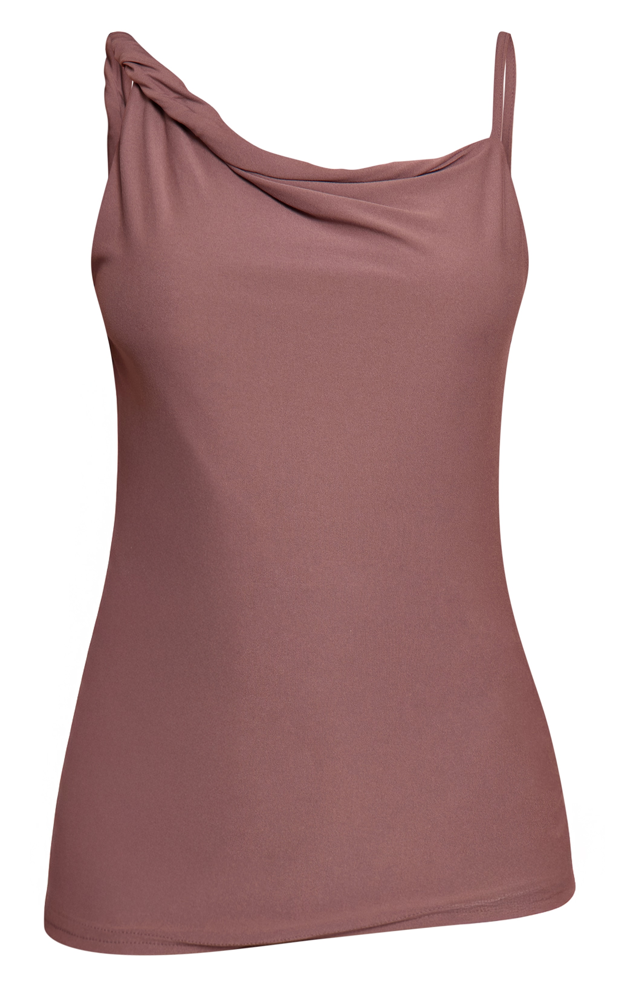 Mocha Soft Touch Asymmetric Strap Top image 5