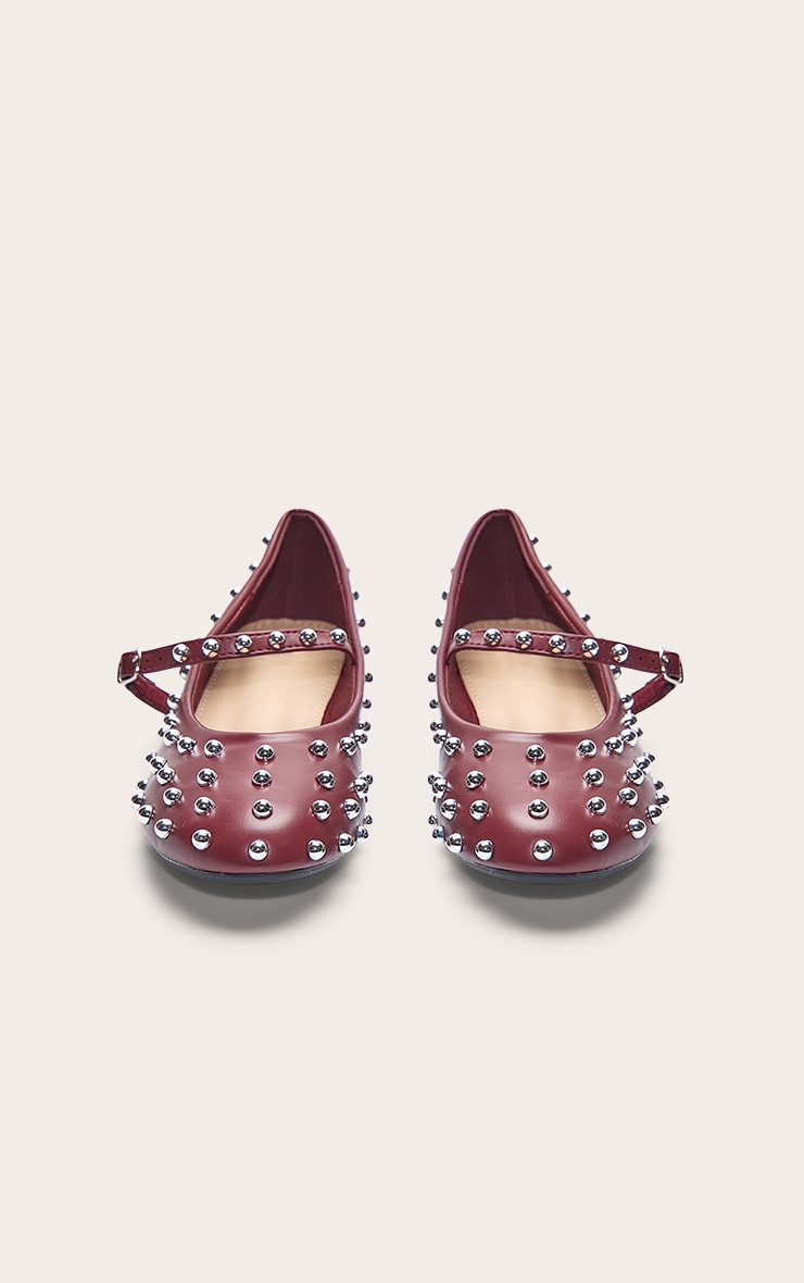 Ballerine En Cuir Avec Détails De Clous image 5