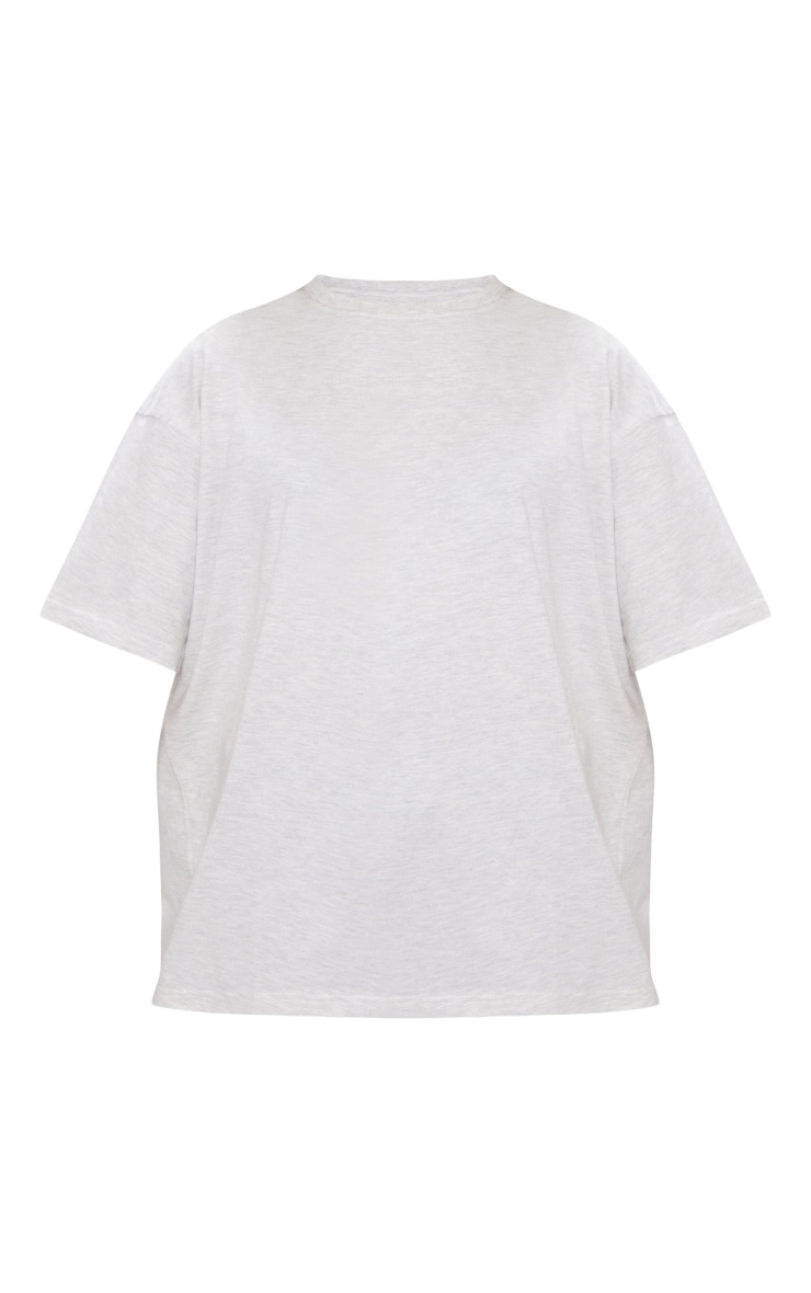 T-shirt oversize en coton gris pâle image 5