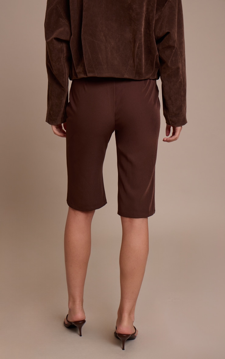 Chocolate Woven Capris image 3