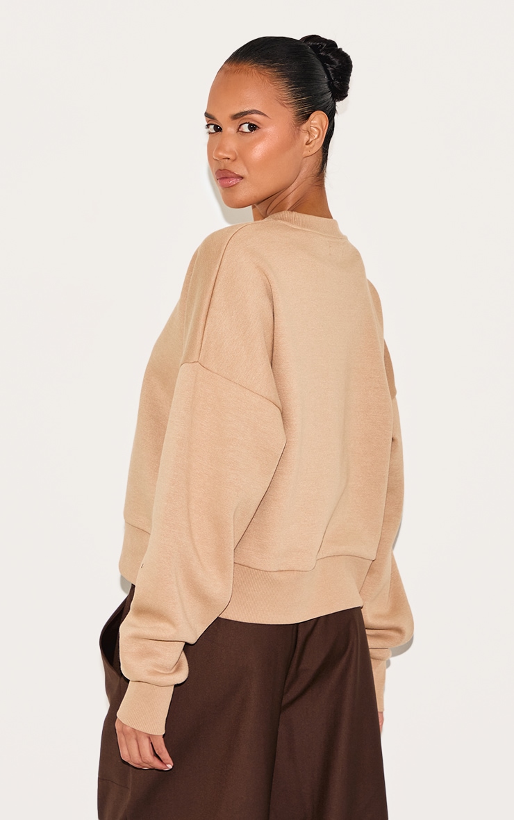 Sand Boxy Basic Sweatshirt image 2