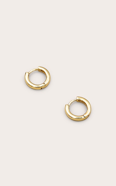 Real Gold Plated Mini Hoop Earrings