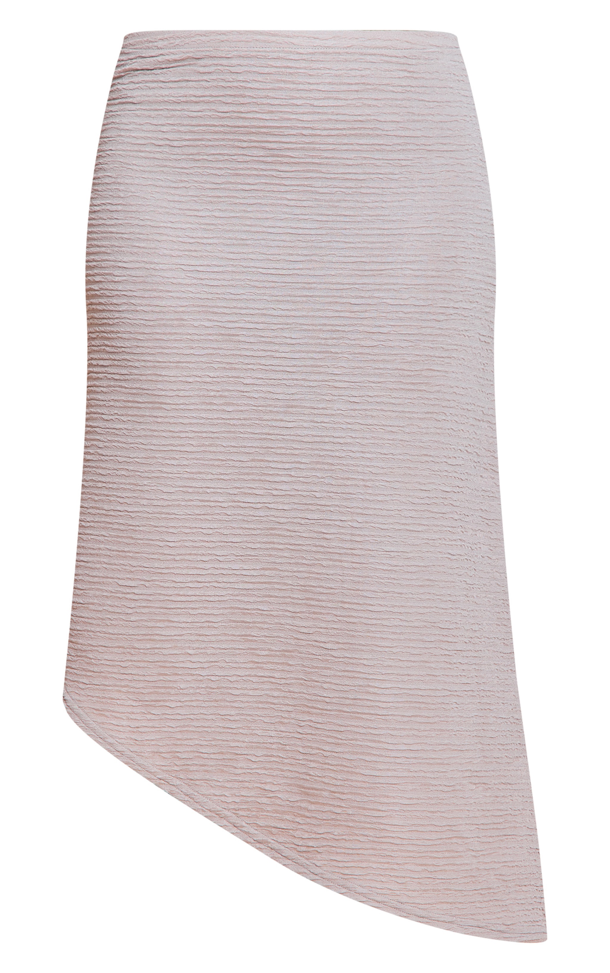 Pebble Textured Jersey Asymmetric Hem Midi Skirt image 5
