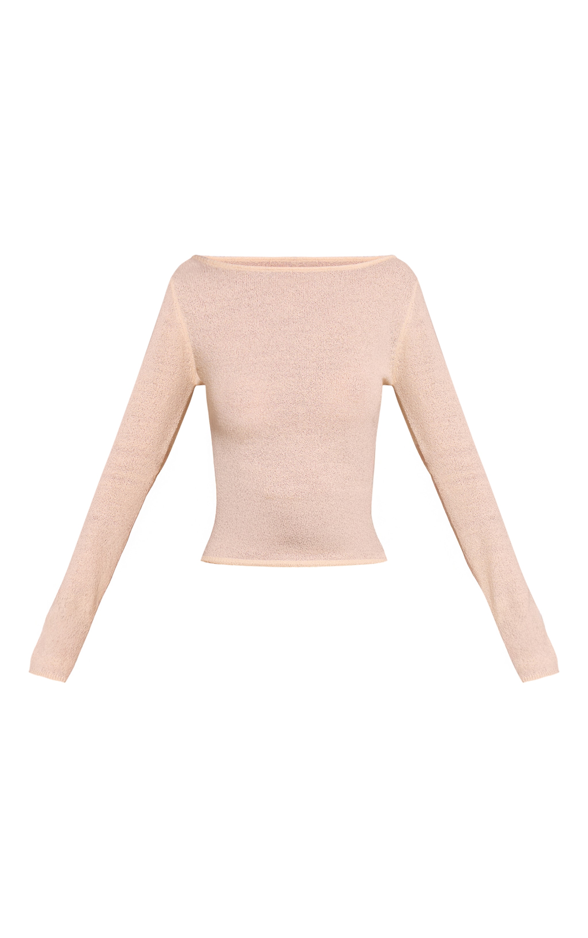Ecru Towelling Fine knit Top image 5