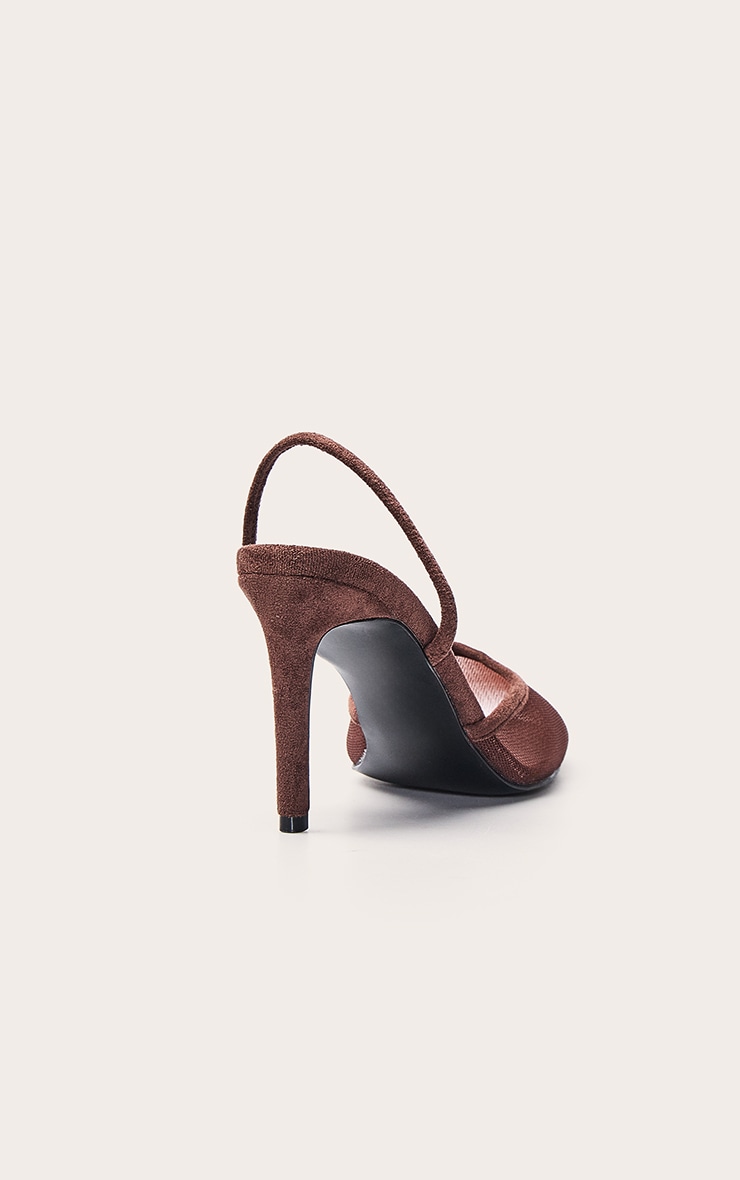 Chocolate Mesh Round Toe Sling Back image 4