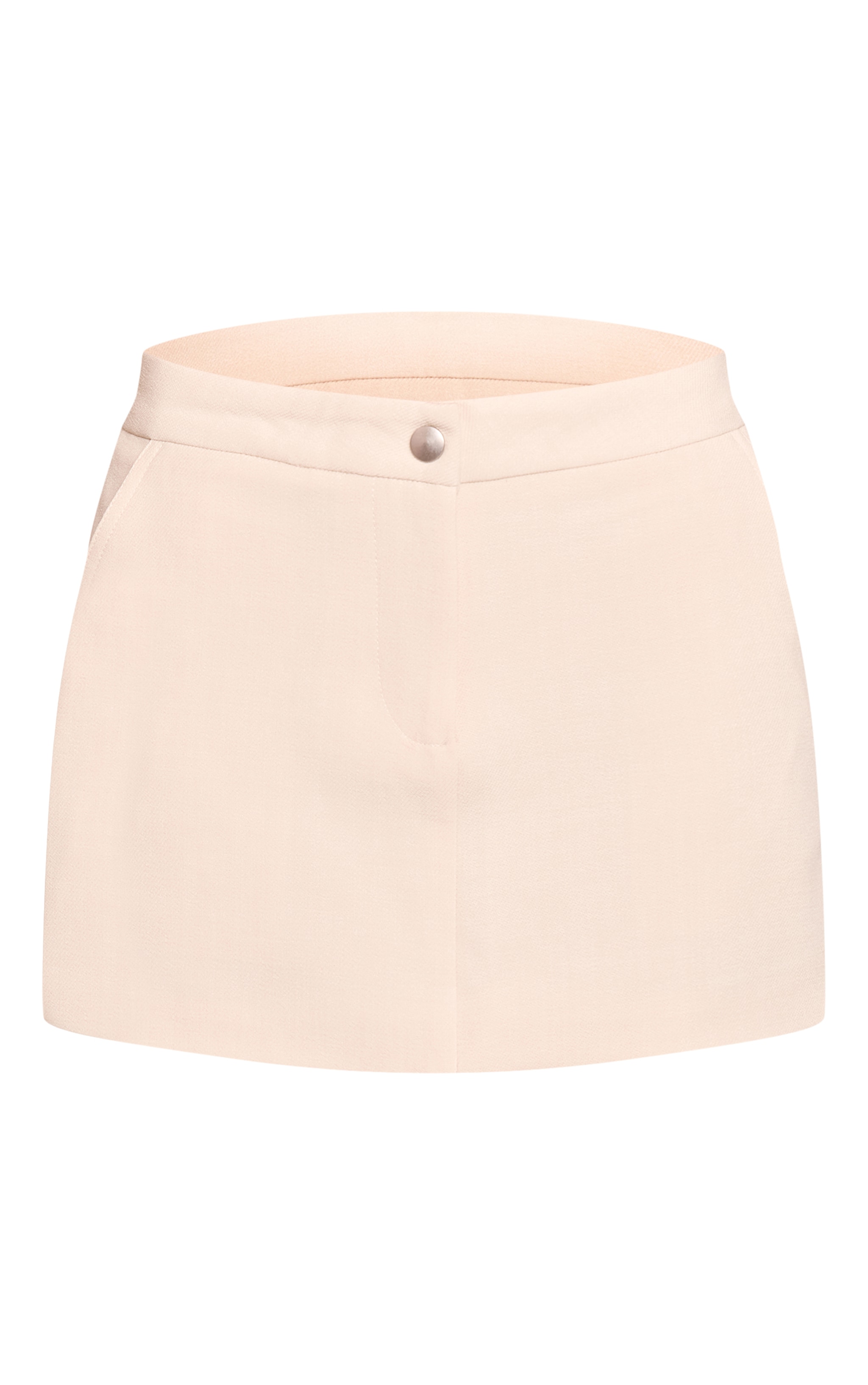 Cream Tailored Skirt Woven Pocket Mini image 6