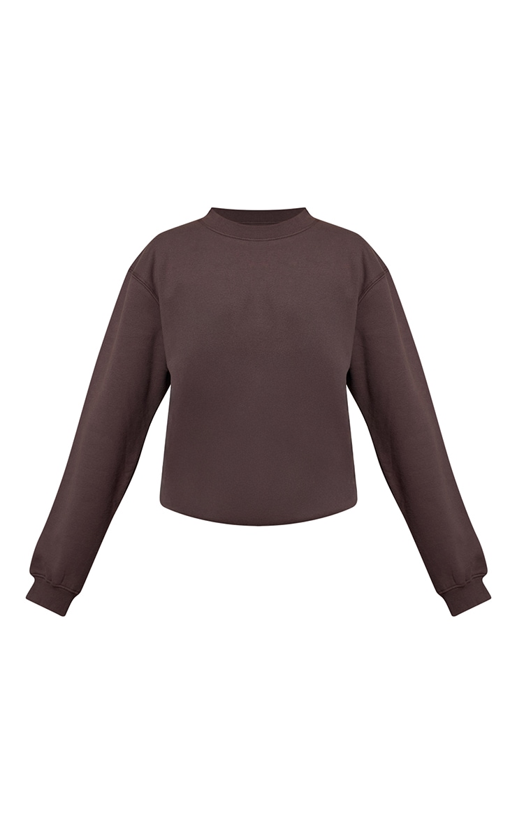 Charcoal Cotton Fleece Pullover Sweatshirt image 5