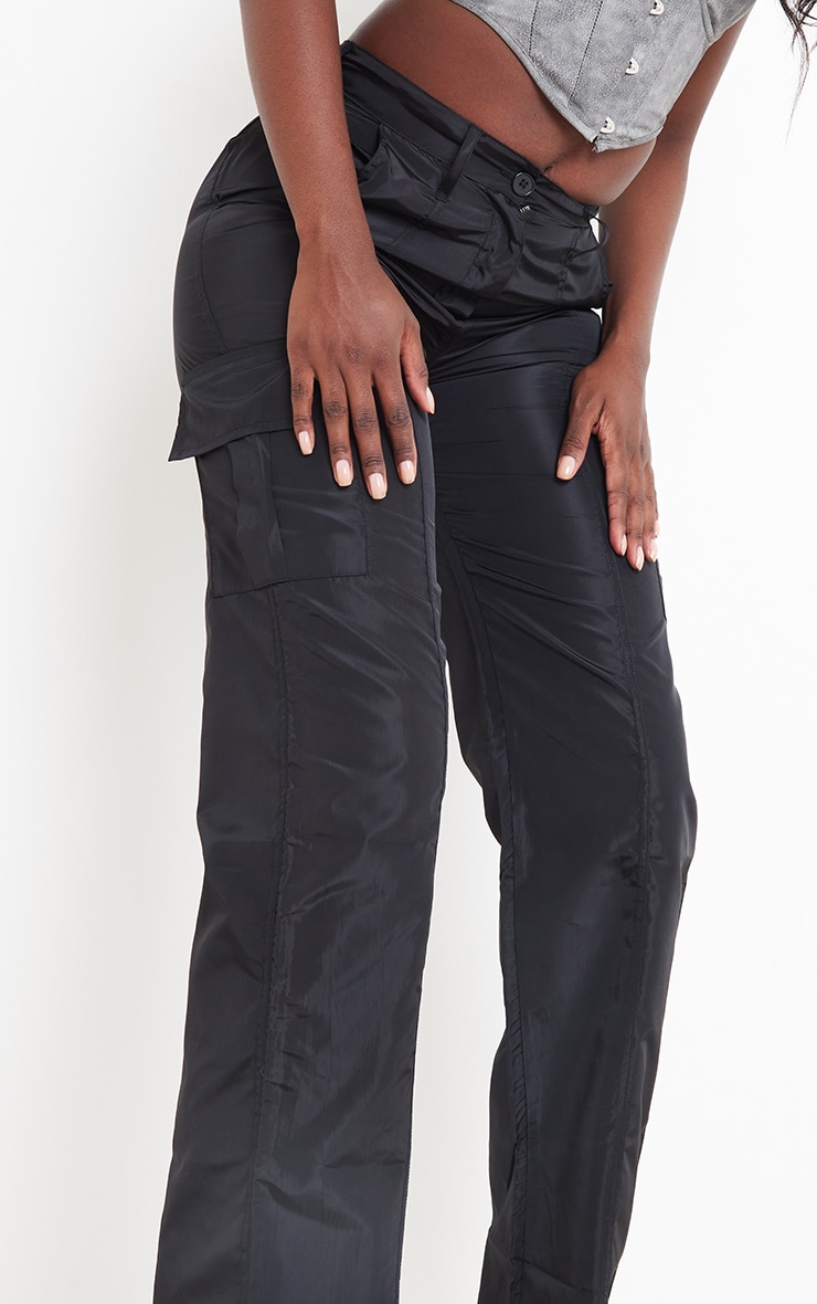 Tall Black Lightweight Pocket Cargo Trousers Tall PLT KSA