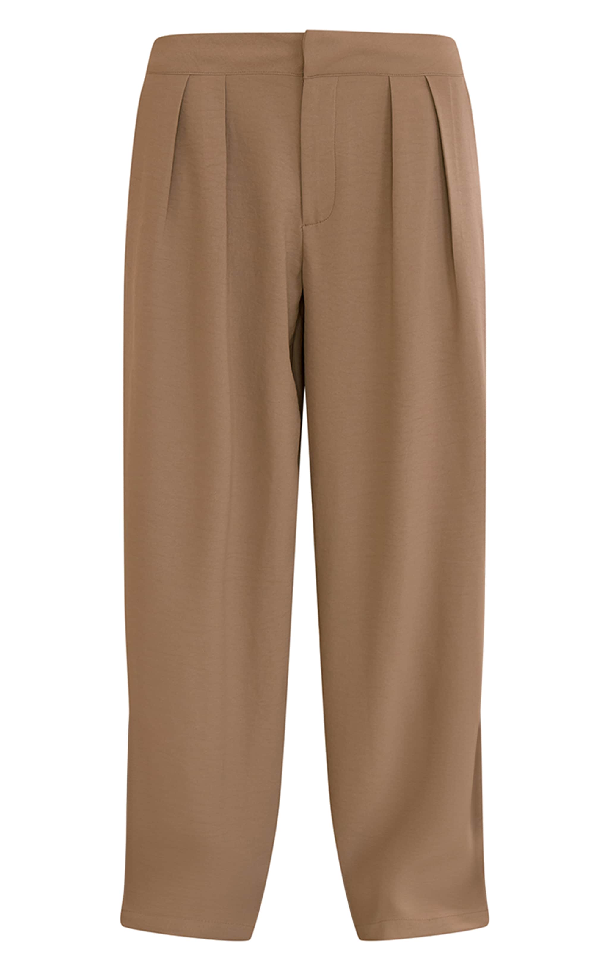Mushroom Floaty Woven Double Pleat Wide Leg Pants image 5