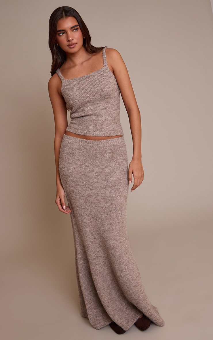 Taupe Knitted Cami Top image 3