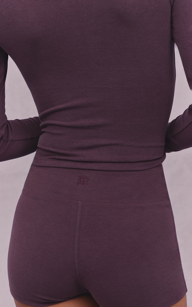 Deep Plum Soft Cotton Hot Pant  image 5