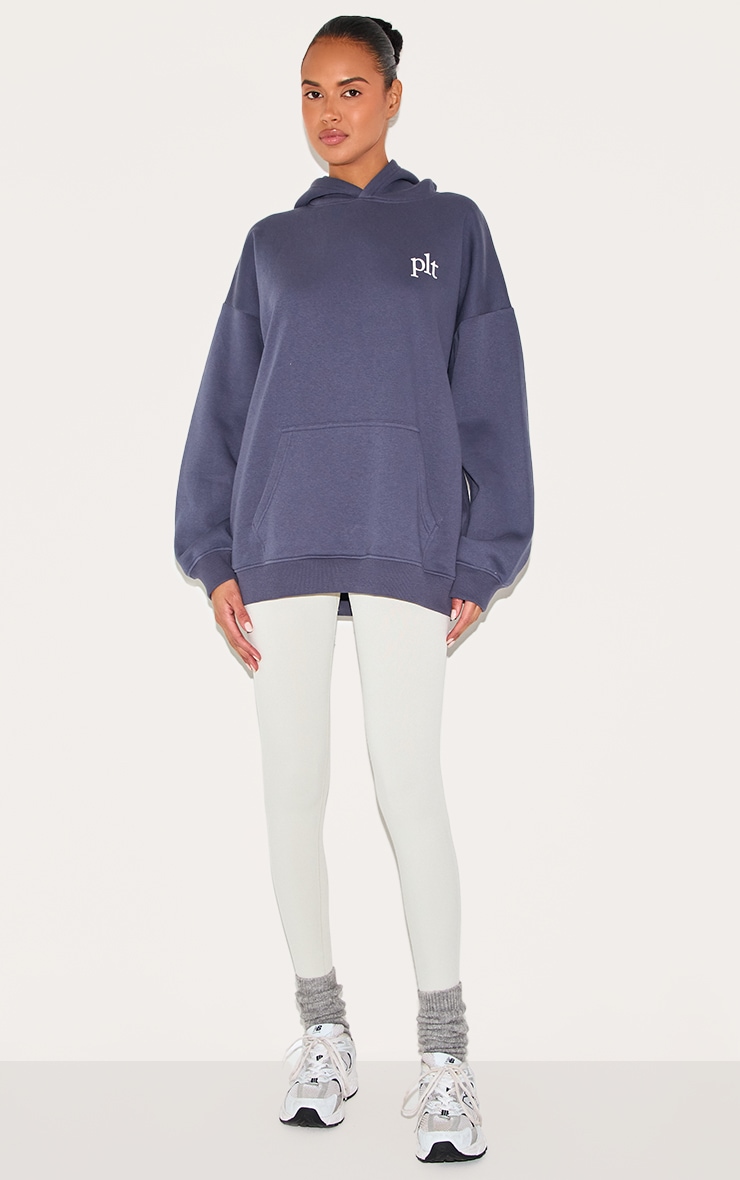 PRETTYLITTLETHING Midnight Blue Oversized Hoodie image 3