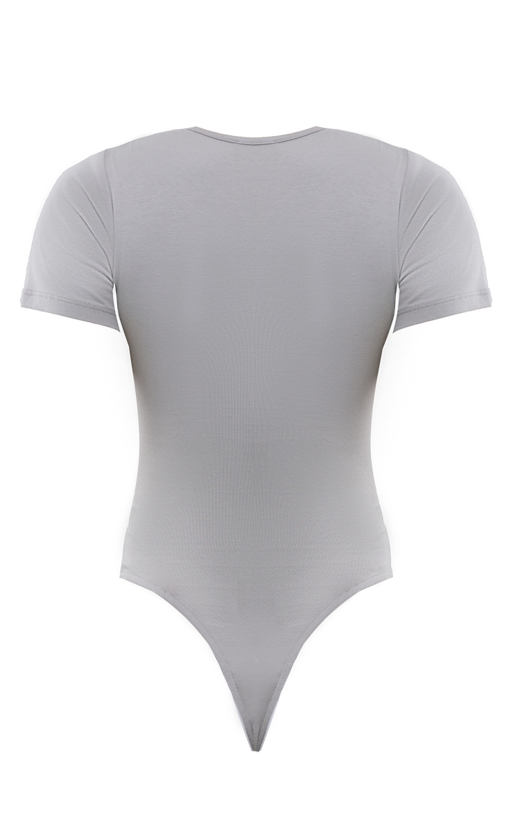  Moss Grey Cotton Short Sleeve Bodysuit image 6