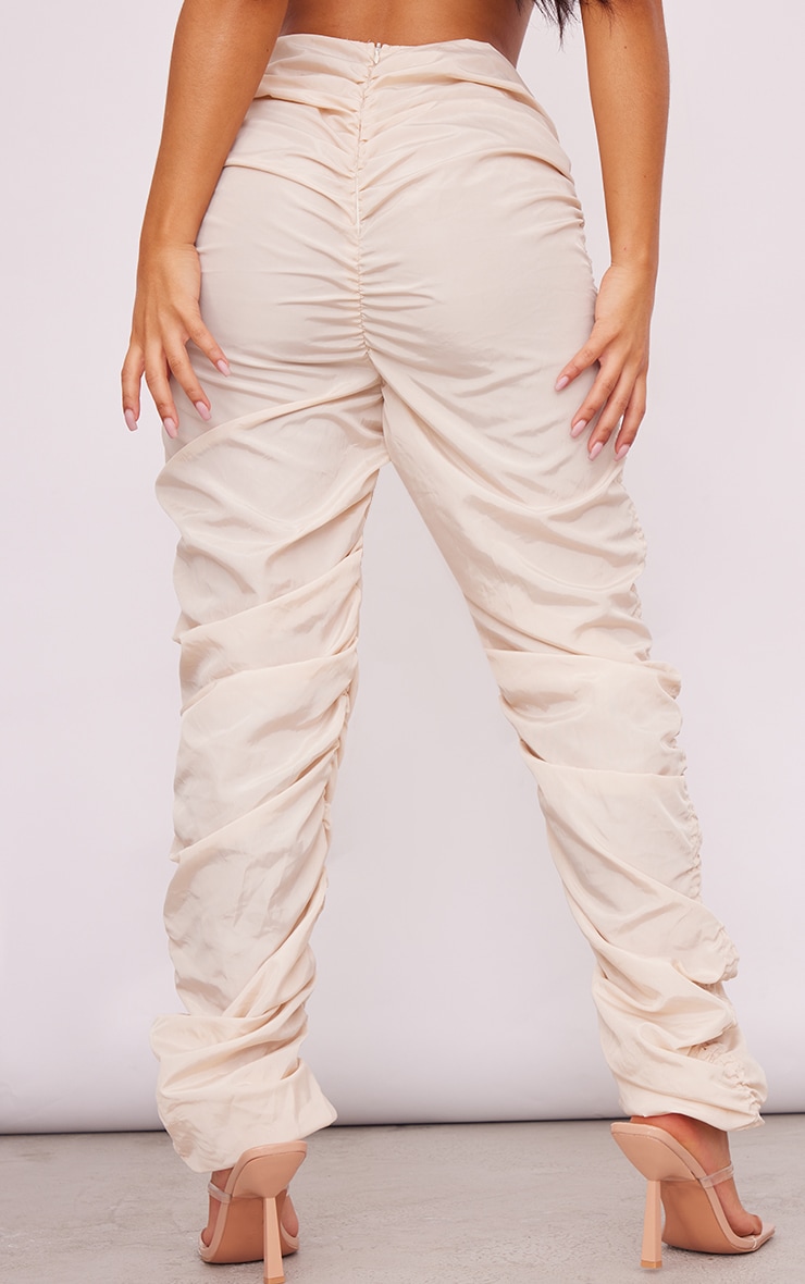 Petite Pantalon cargo crème à fronces image 3