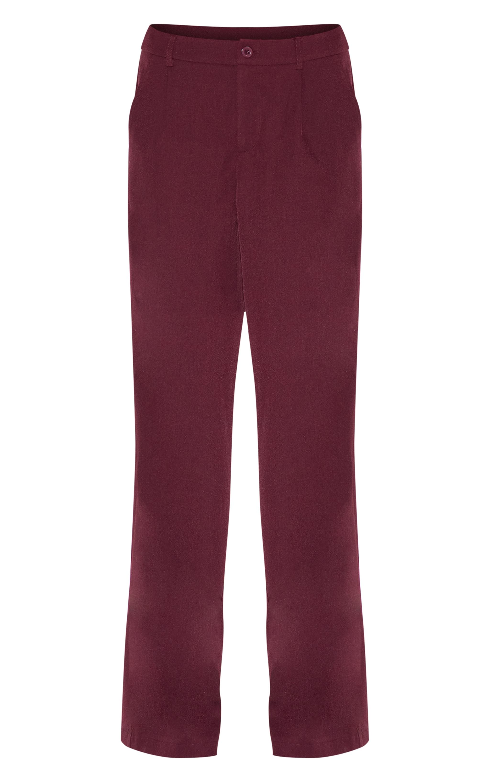 Pantalon de tailleur droit rouge vin image 5