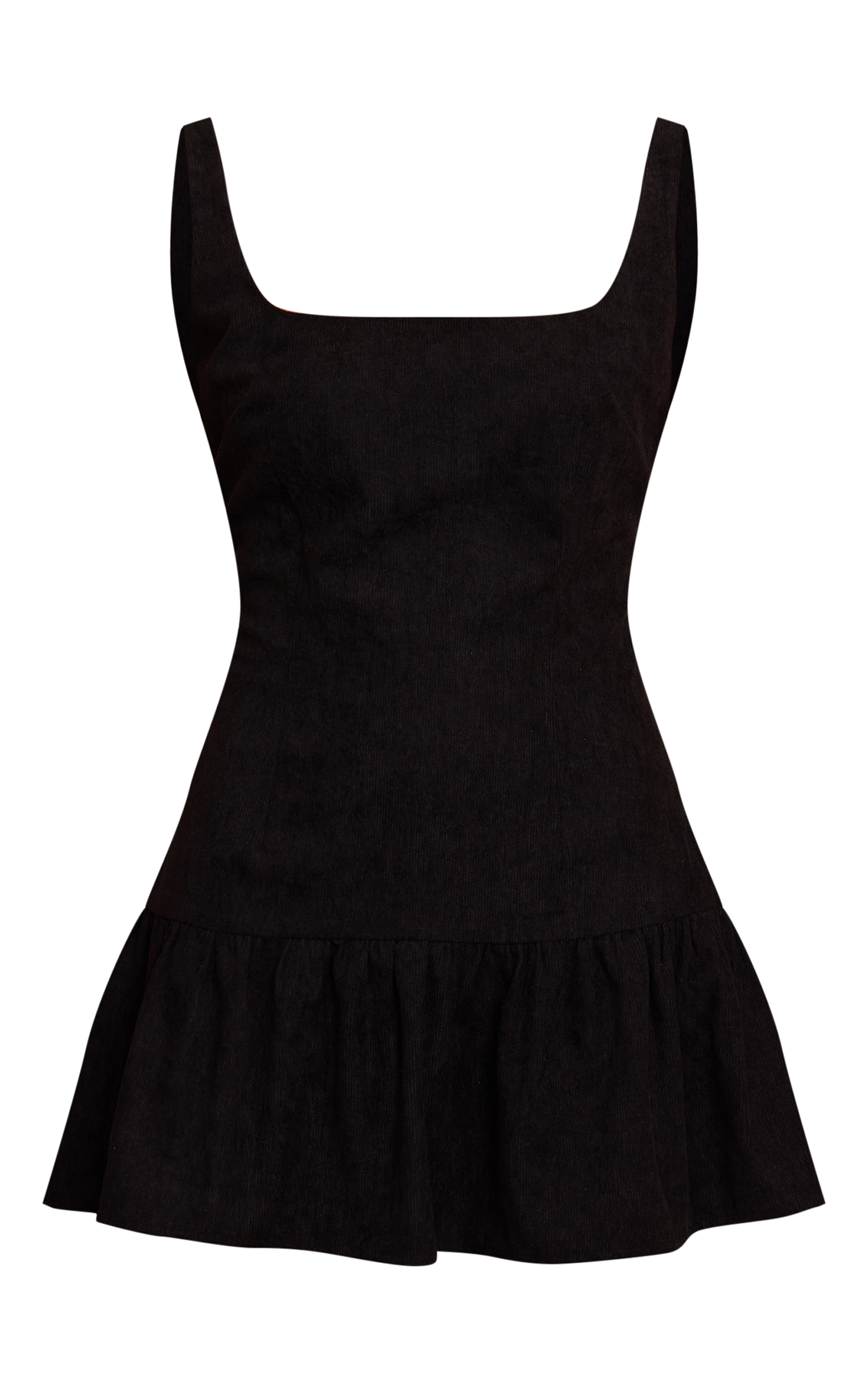 Black Cord Scoop Neck Shift Dress image 5