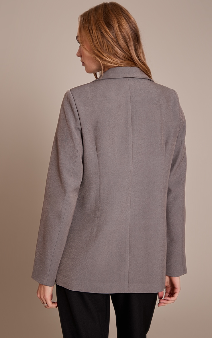 Grey Oversized Longline Blazer image 2