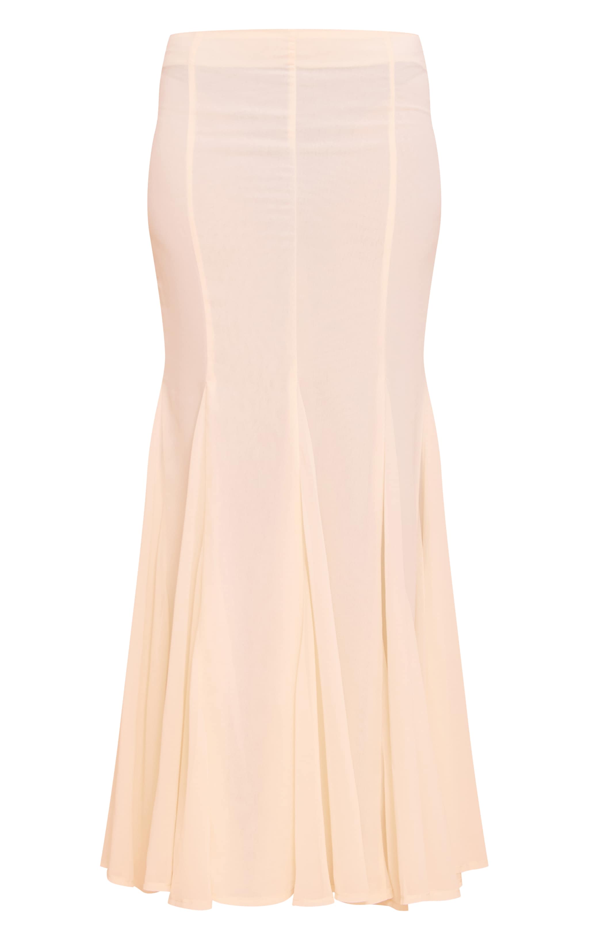 Lemon Chiffon Godet Hem Maxi Skirt image 5