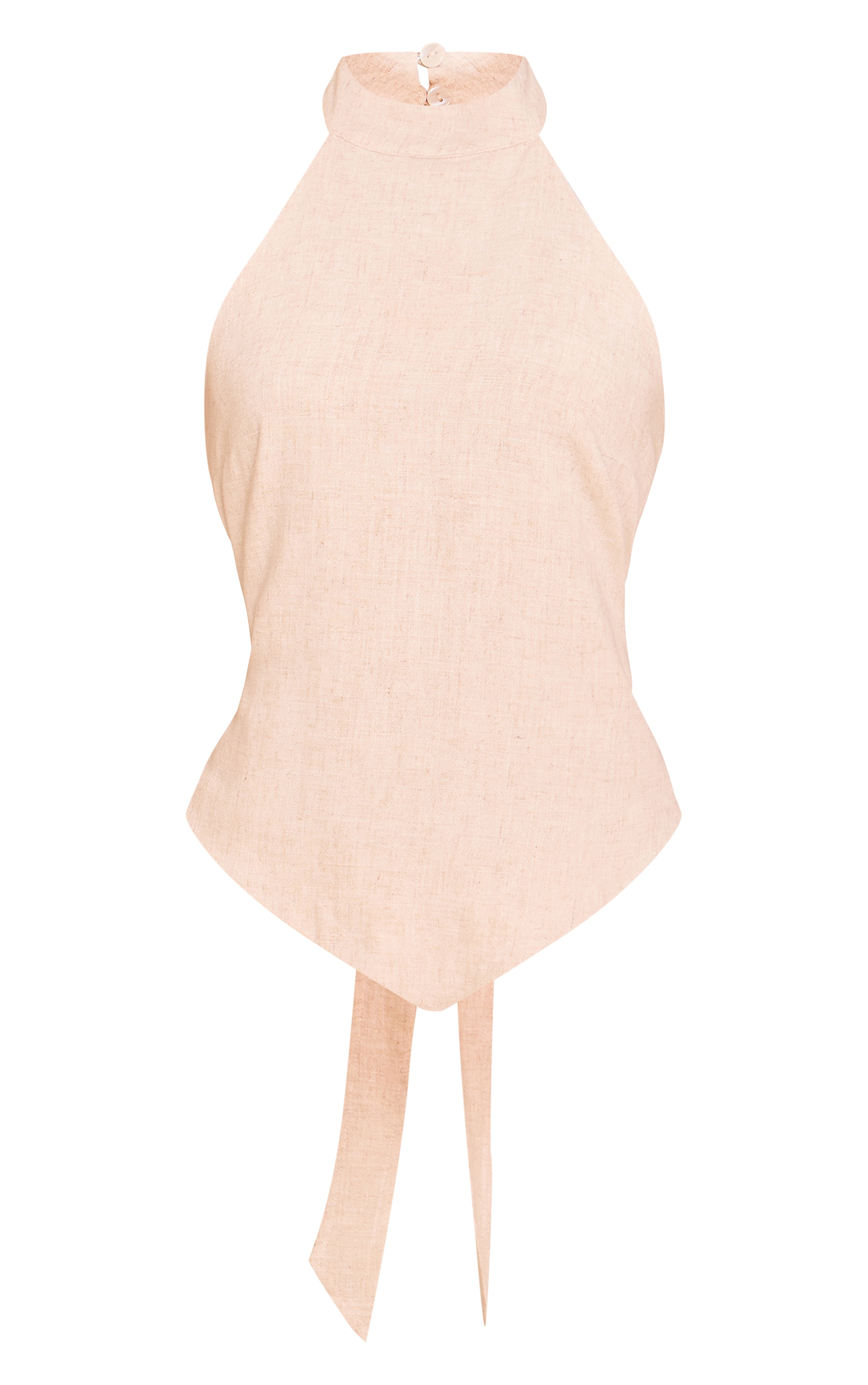 3WAY CUT TOPS&DOT HALTERNECK SET グレー LYANER Women's Sexy Halter Ruched Criss Cross Cut Out