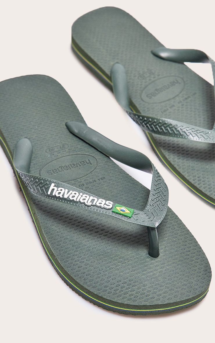 Havaianas Tongs classiques vertes à logo Brésil image 4