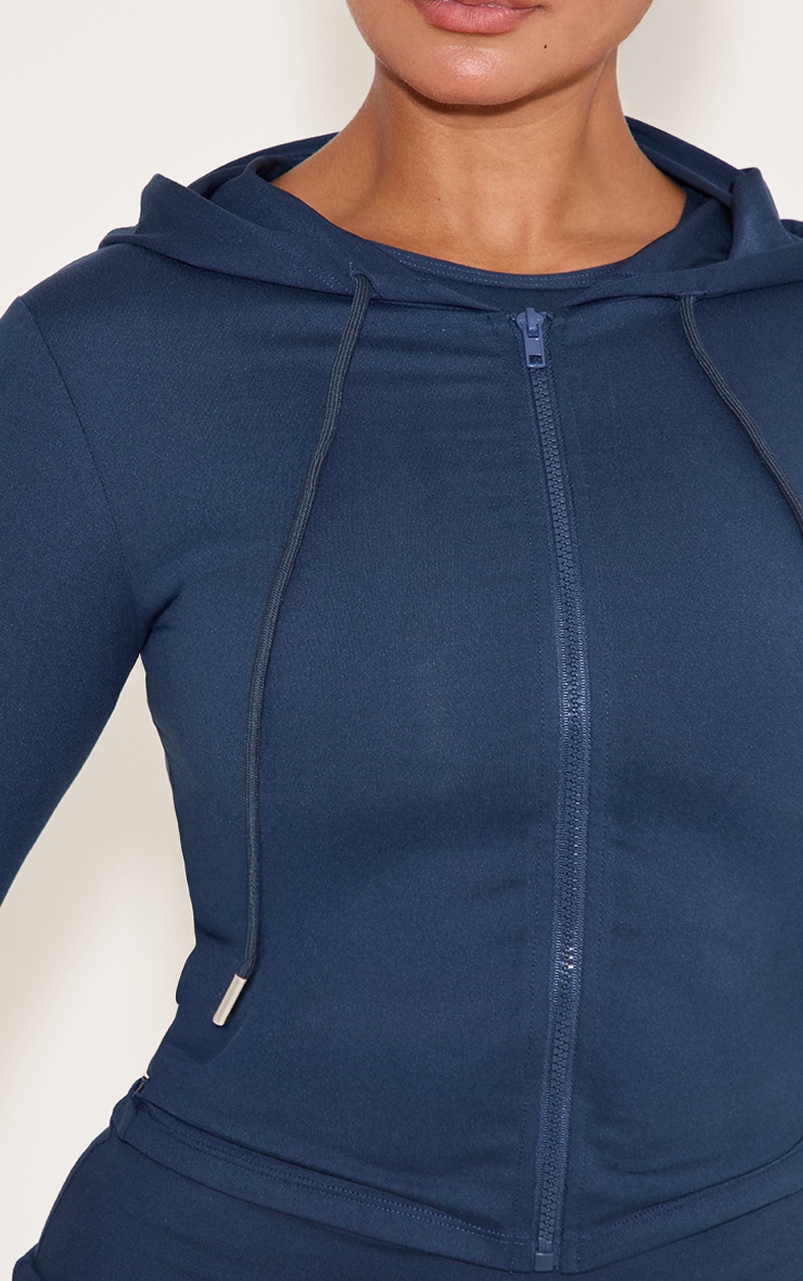 Shape Hoodie en Sculpt bleu marine à zip image 4