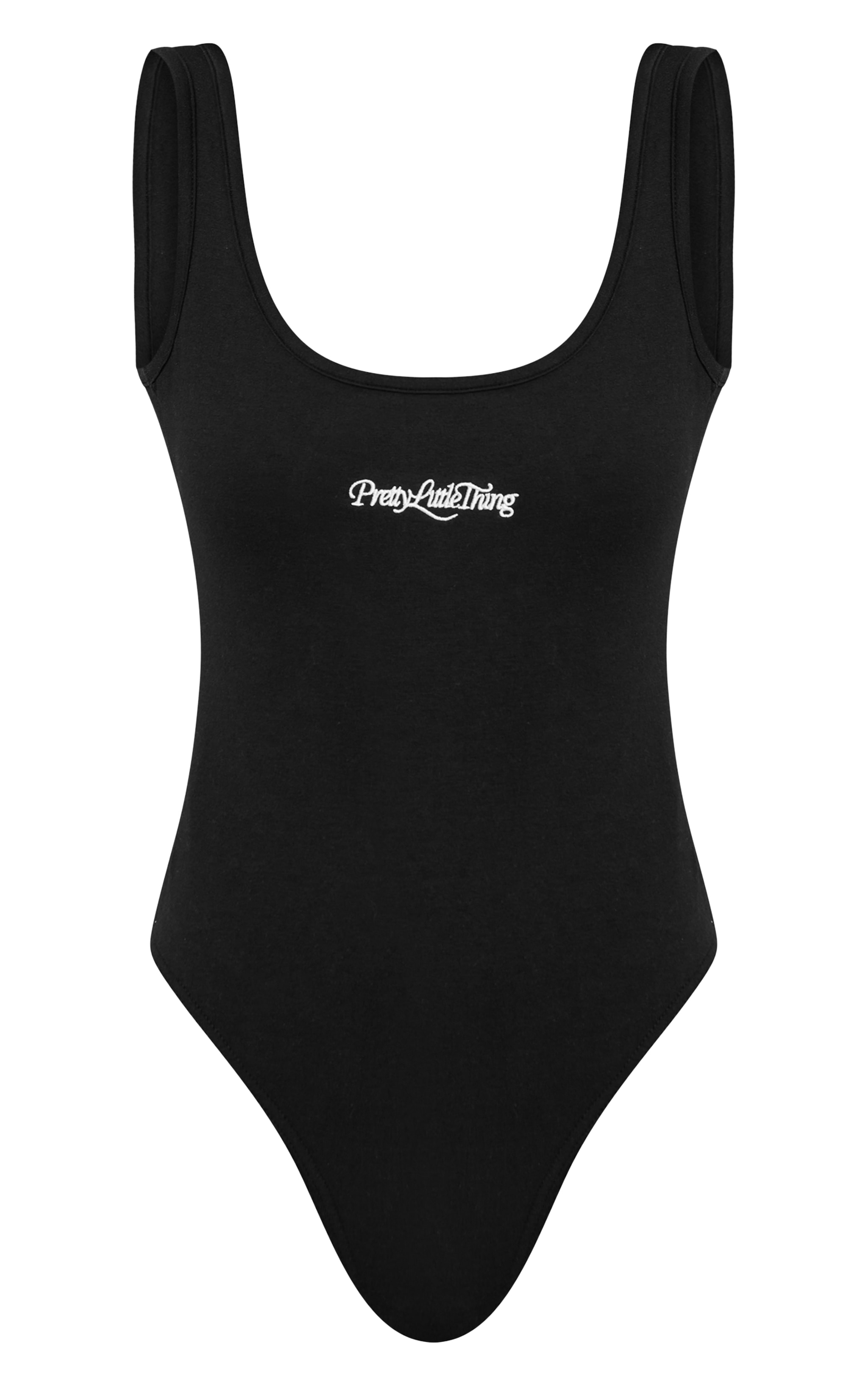 Tall Black Prettylittlething Scoop Neck Bodysuit image 5