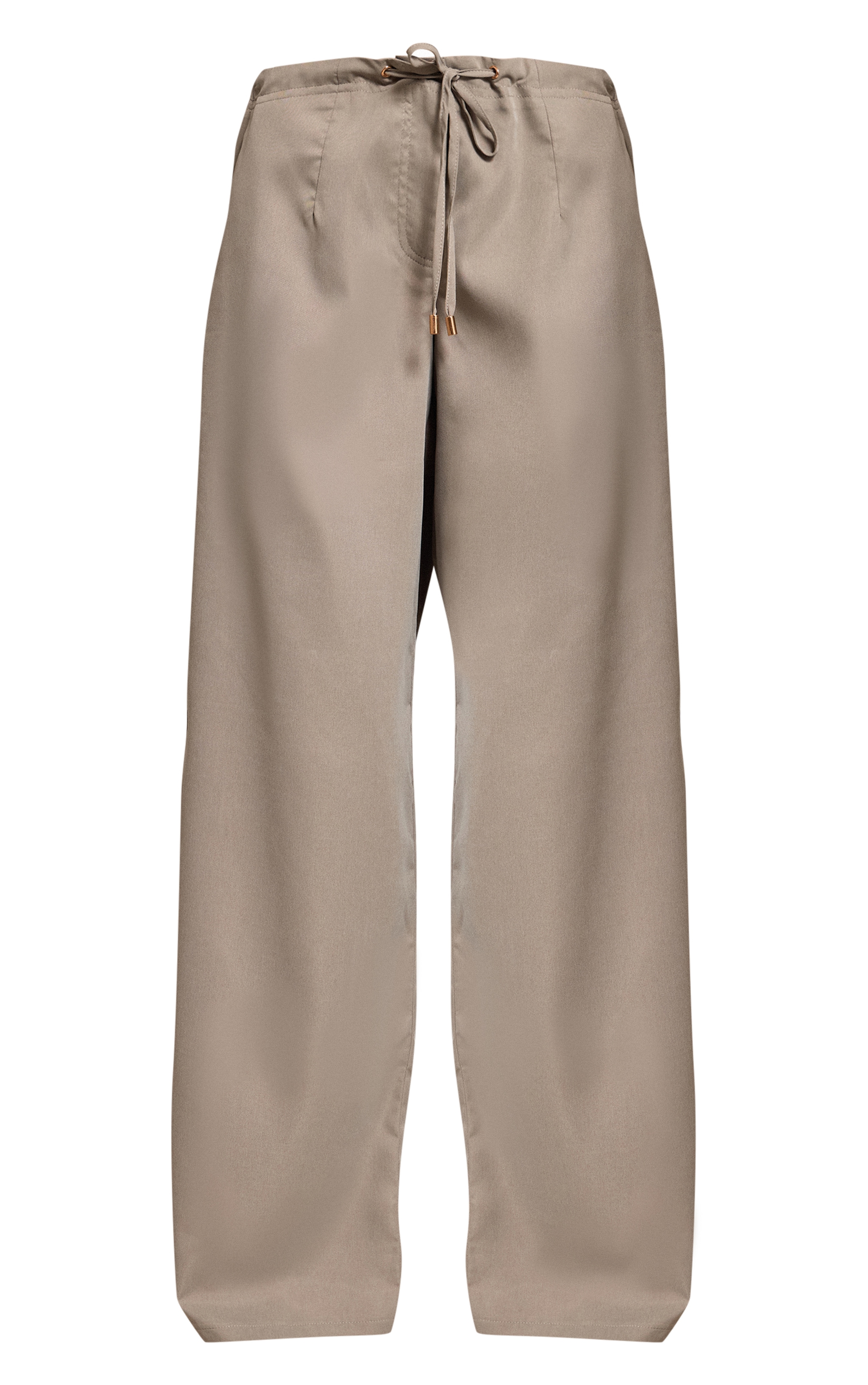 Dark Khaki Oversized Drawstring Straight Leg Pant image 5