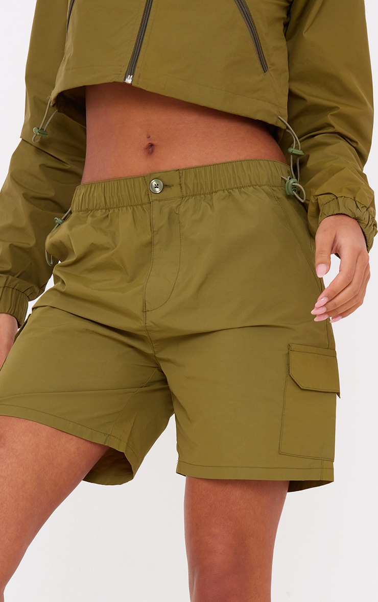 Tall Khaki Parachute Cargo Shorts Tall PrettyLittleThing AUS