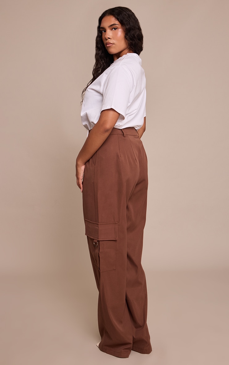 Shape Chocolate Buckle Detail Cargo Wide Leg Pants image 3