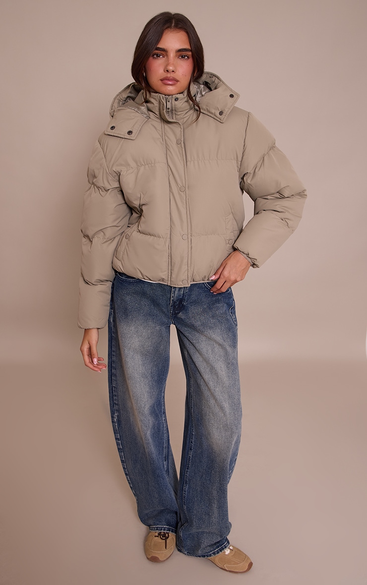 Sage Hooded Puffer Coat image 3