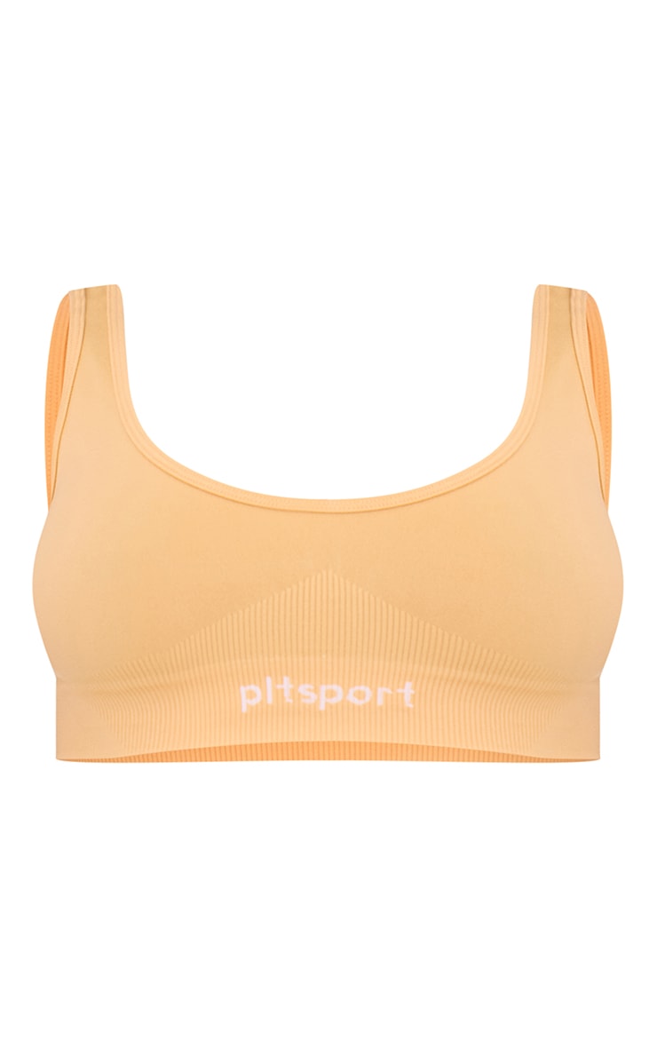 PLT Sport Peach Seamless Rib Panel Sports Bra image 1