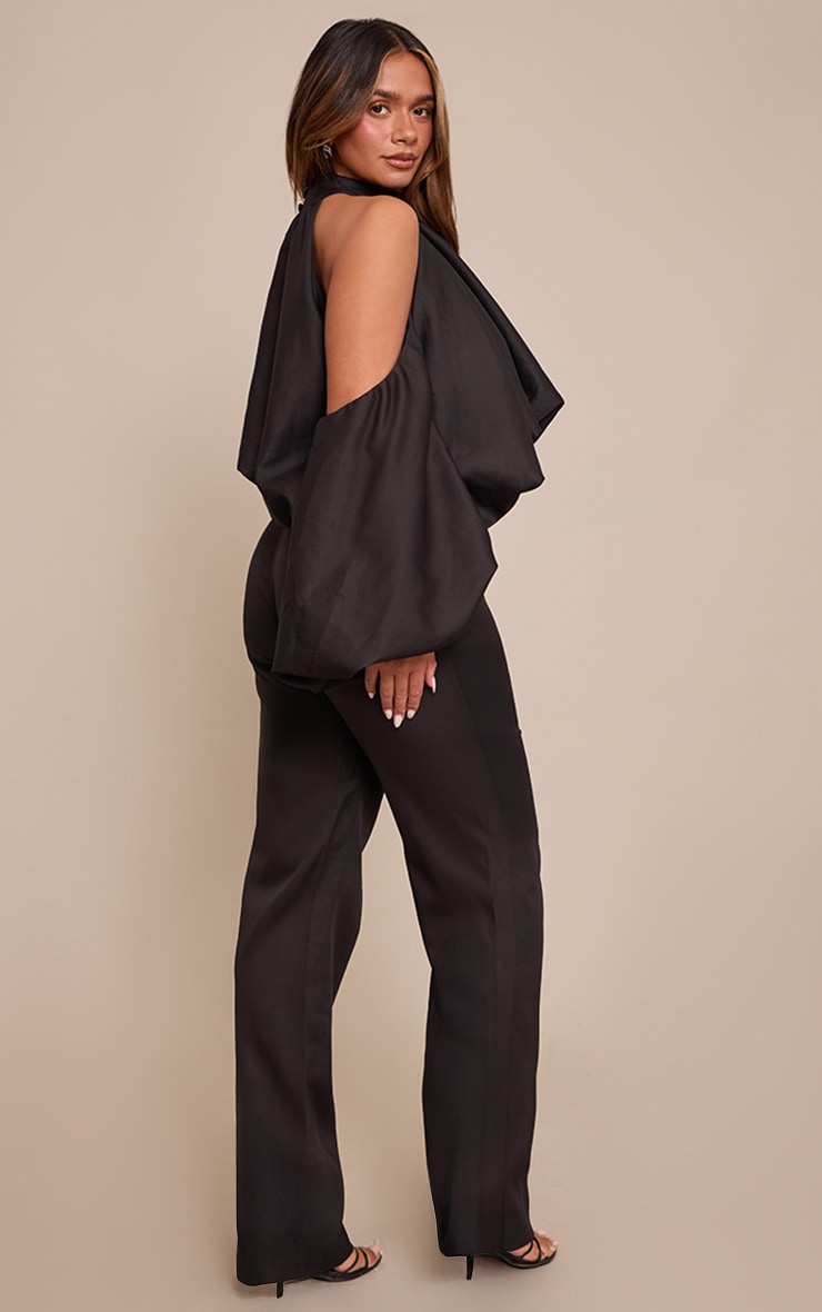 Shape Black Tailored Straight Leg Pants image 3
