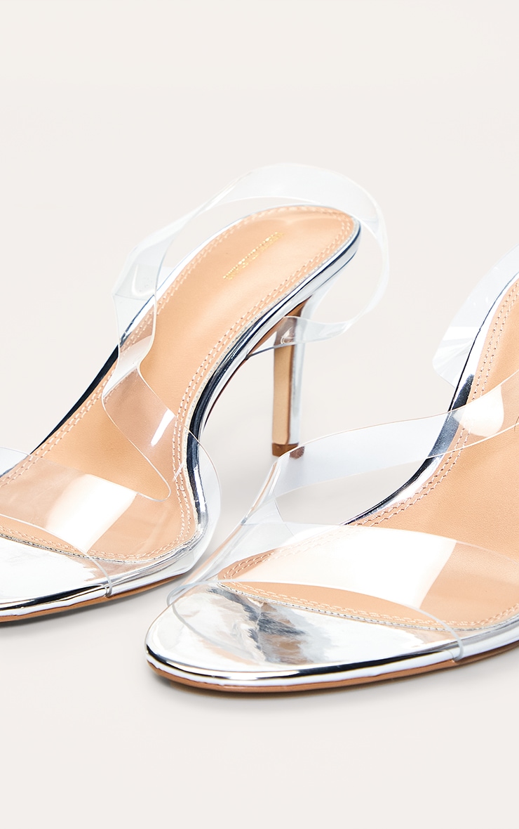 Clear Perspex Round Toe Heeled Sandal image 5