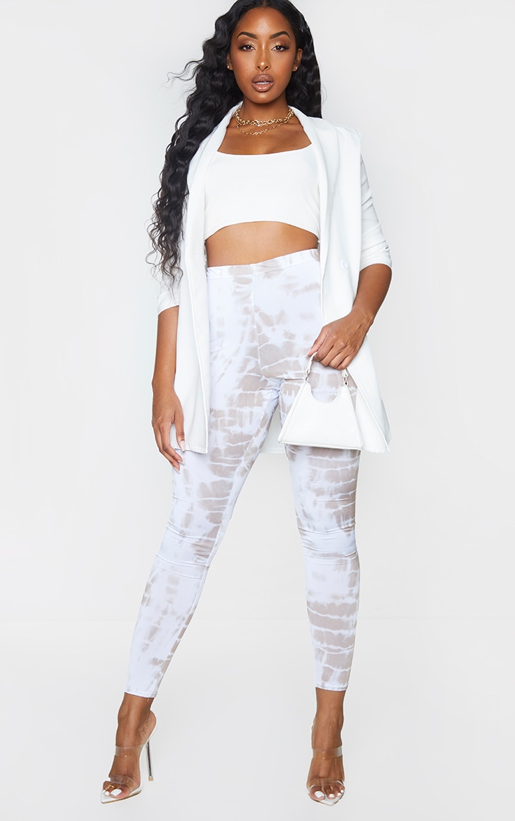 Legging à imprimé tie & dye camel