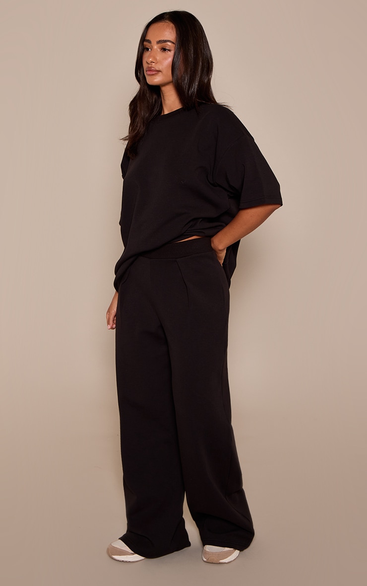 Petite Black Wide Leg Sweatpants  image 2