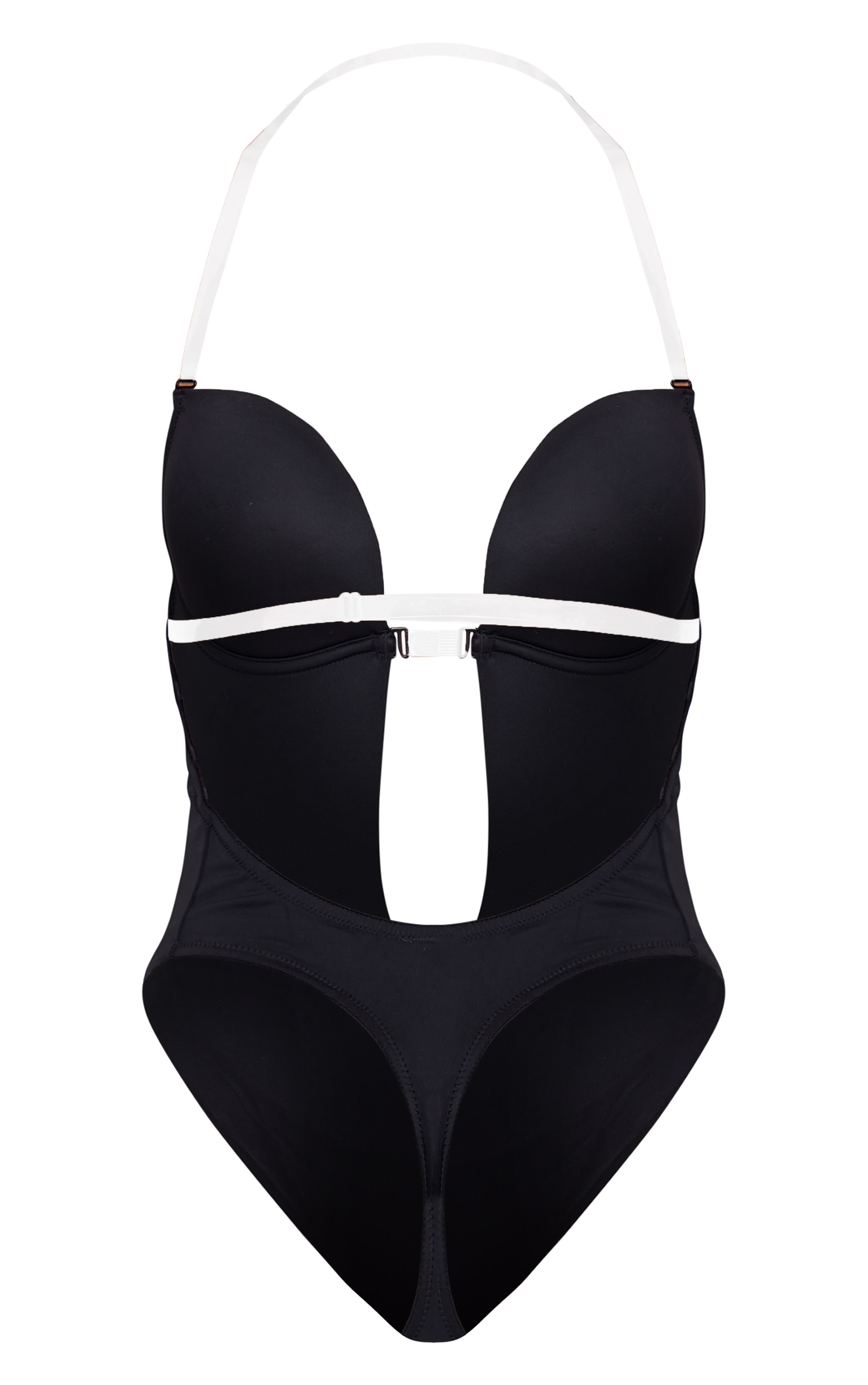 Black Shapewear Plunge Bodysuit image 6