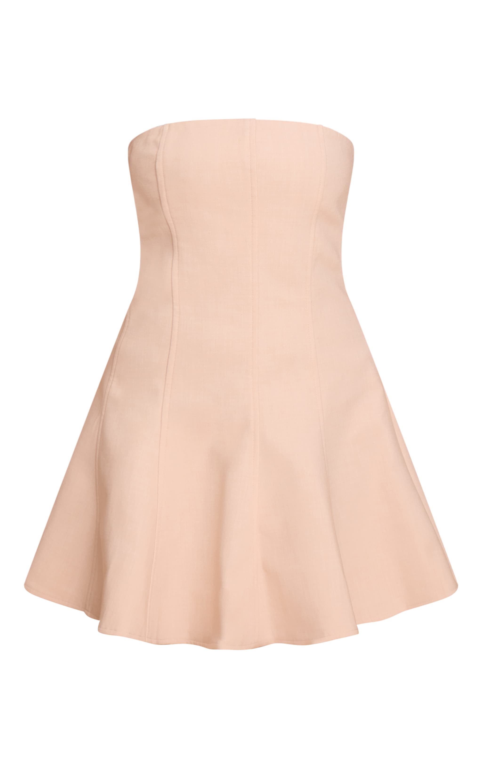 Cream Woven Bandeau Shift Mini Dress image 5