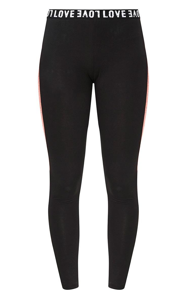 Orange Melange Gym Leggings Activewear PrettyLittleThing