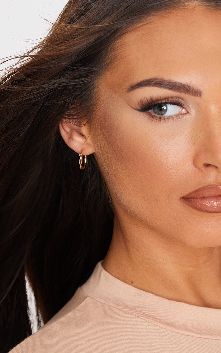 Gold Two Pack Assorted Hoop Earrings