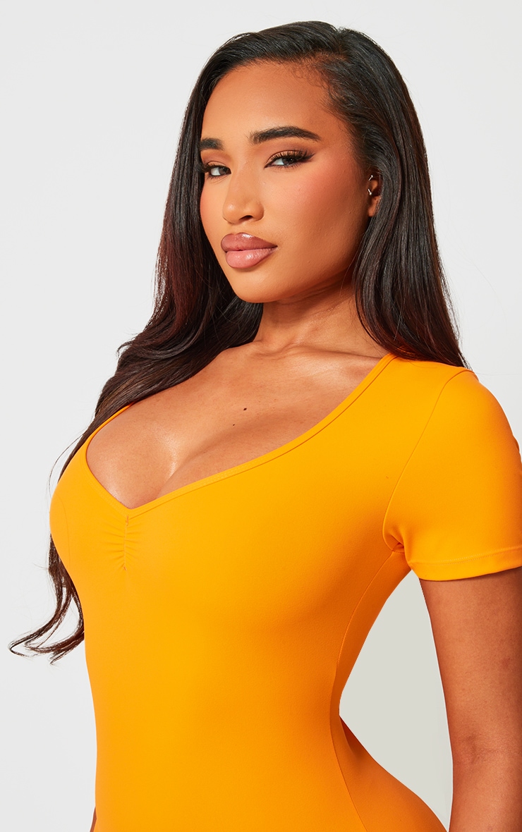 Shape Orange Sculpted Ruched Front Unitard image 4