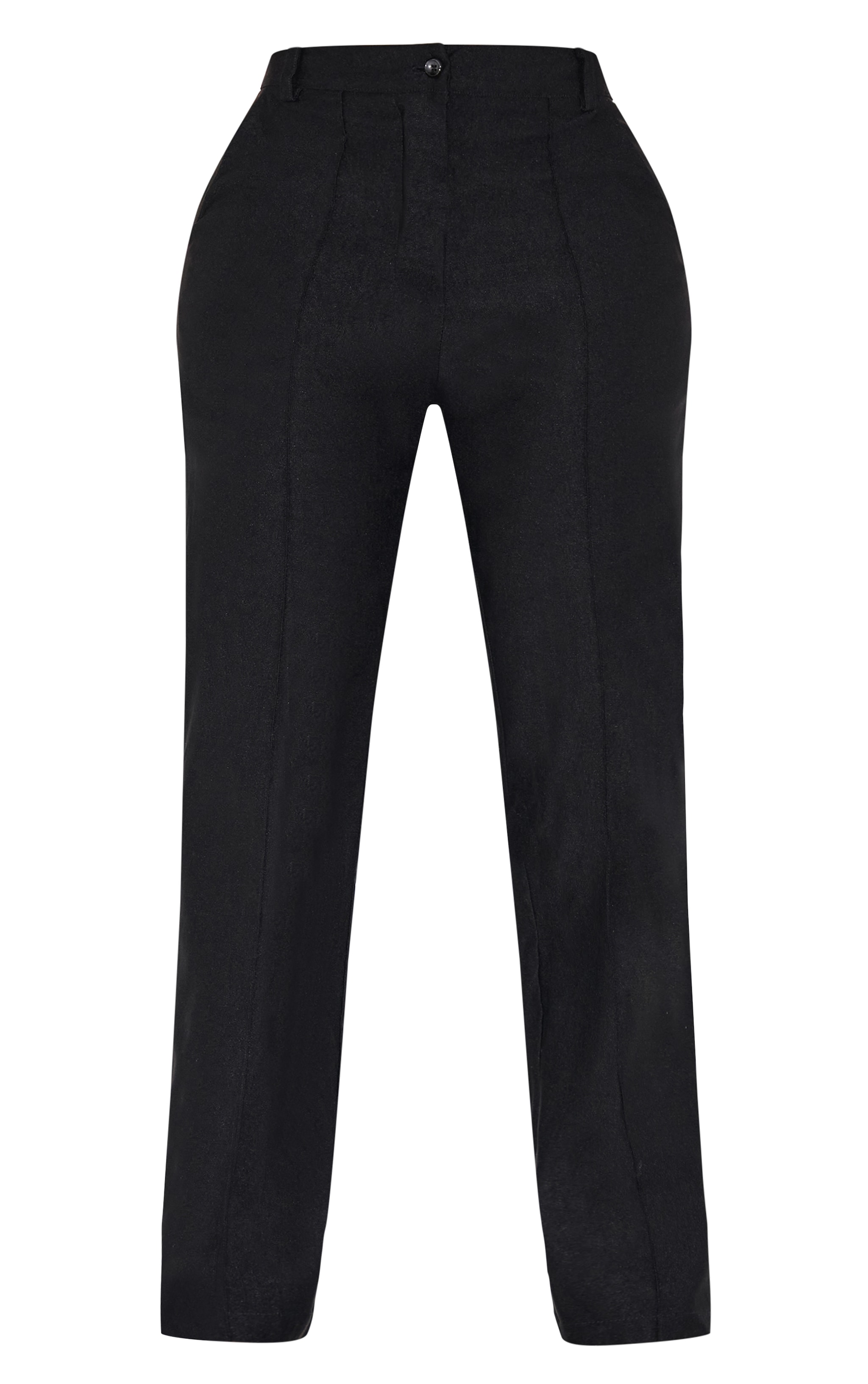 Shape Black Stretch Woven High Waisted Pintuck Cigarette Pants image 5