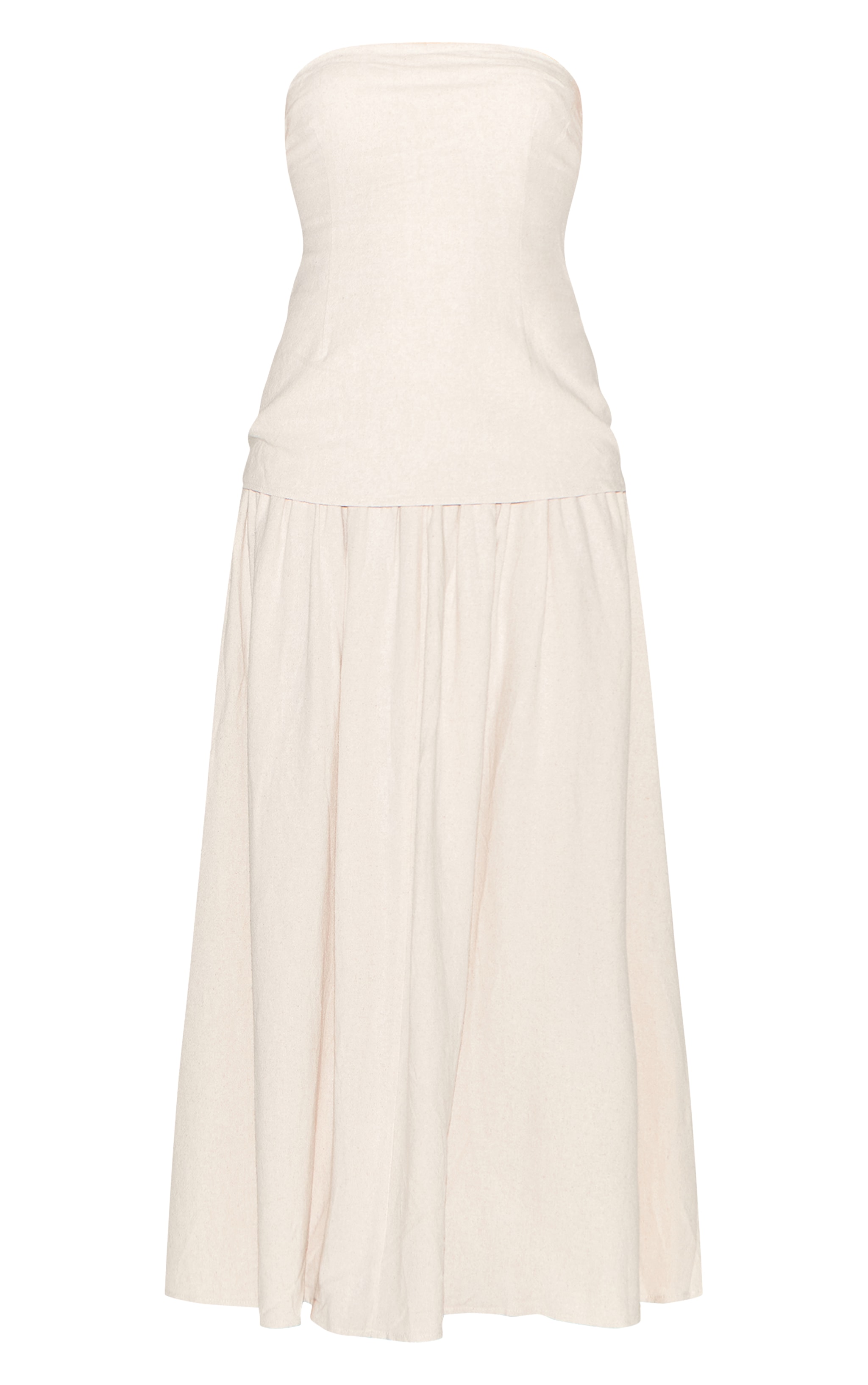Cream Bandeau Long Line Maxi Dress image 5